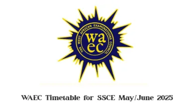 WAEC Timetable for SSCE May/June 2025: Full Schedule & Preparation Tips WAEC Timetable for SSCE May/June 2025: Full Schedule & Preparation Tips
