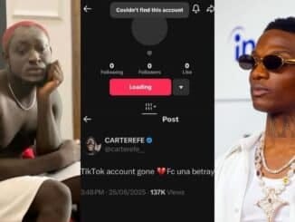 Carter Efe TikTok account deleted