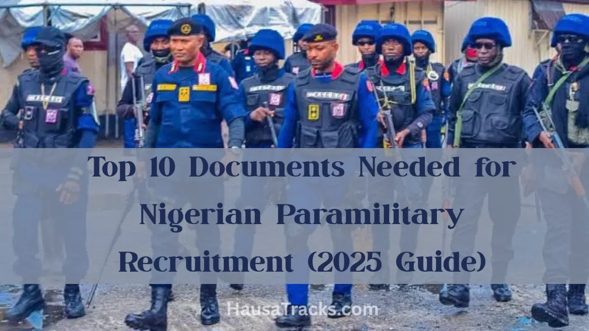 Top 10 Documents Needed for Nigerian Paramilitary Applications in 2025 Documents Needed for Nigerian Paramilitary Recruitment