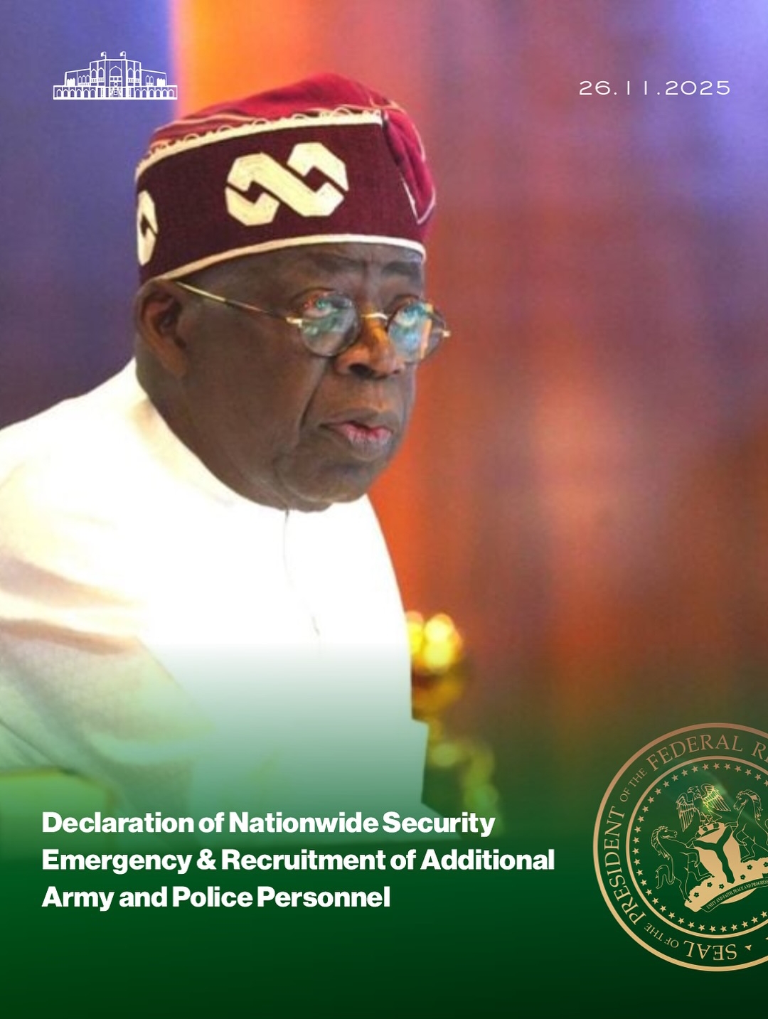 President Tinubu declares security emergency