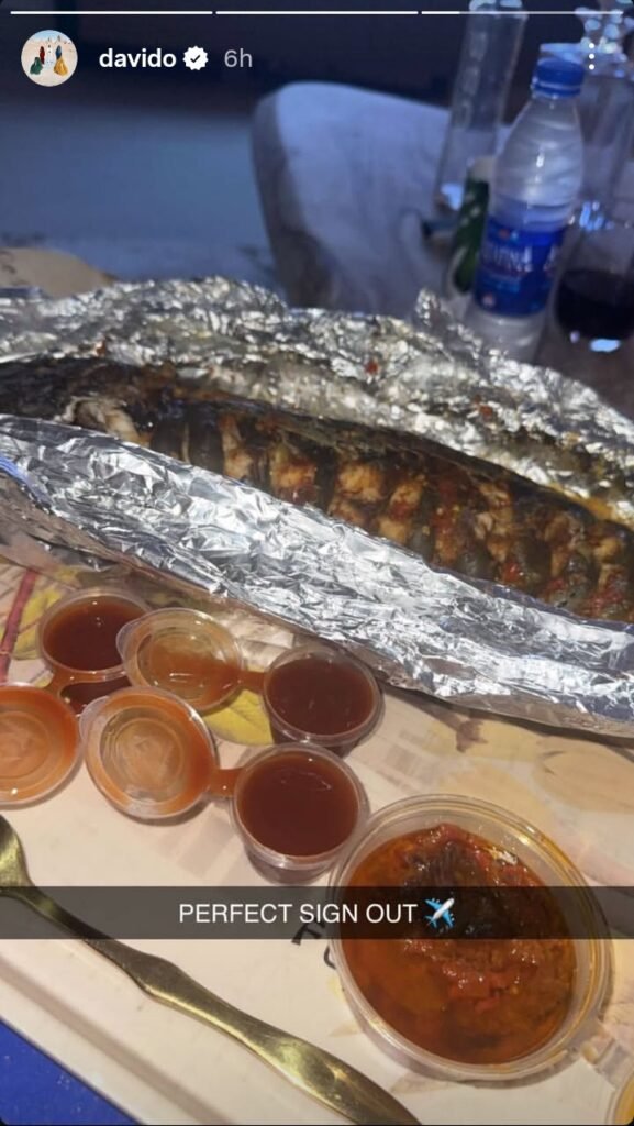 Davido Chills With Grilled Fish After ₦495M Bet "Enter Bush" As Morocco Bundle Out Super Eagles IMG 20260115 081652
